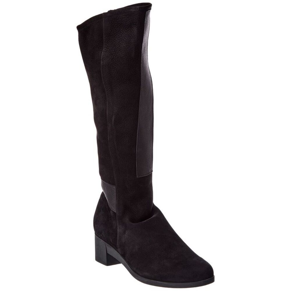 Arche Tattoo Leather Knee-High Boot, Black